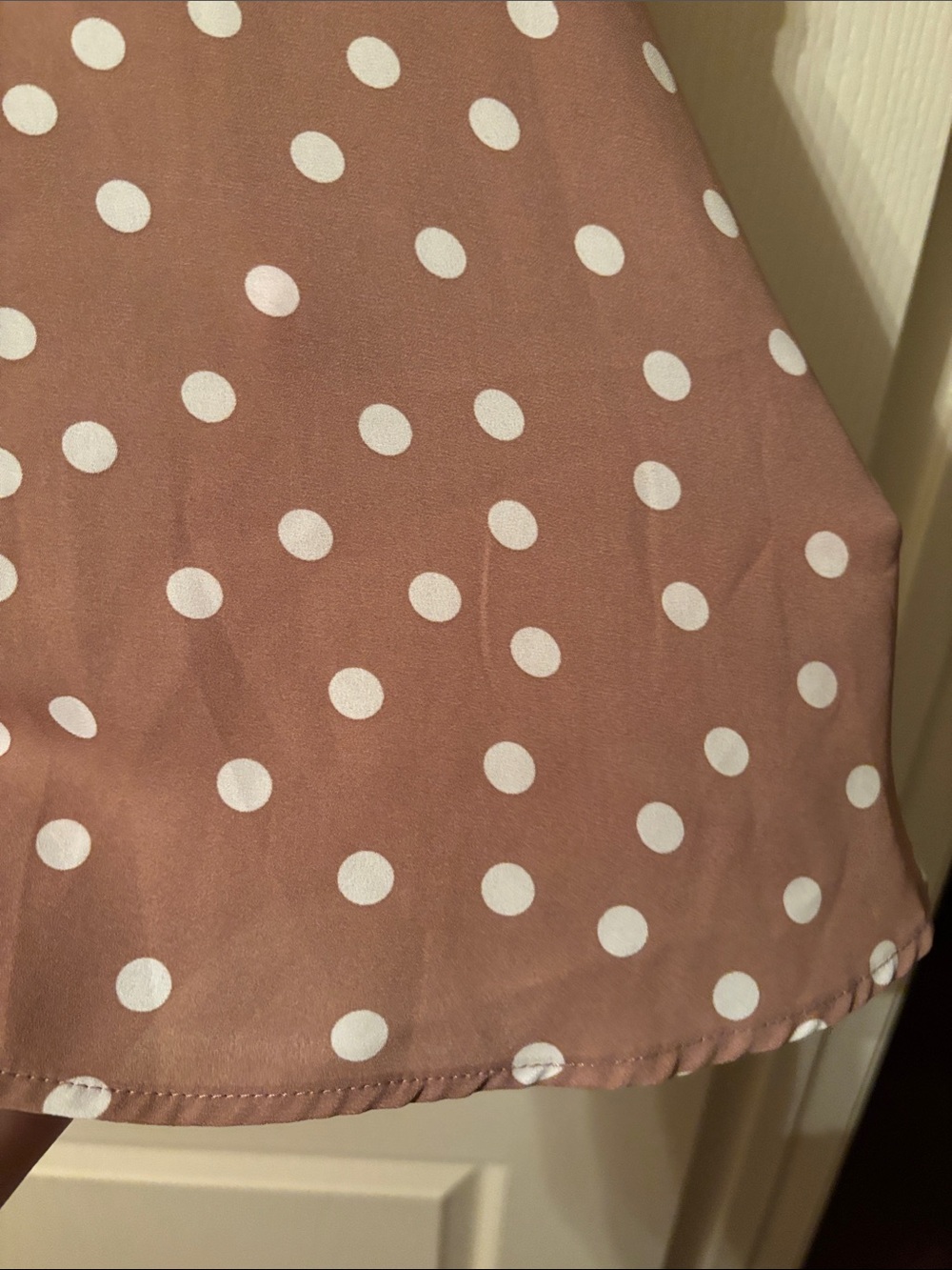 Torrid Peplum Georgette Button-Front Tie-Front Blouse Brown and Cream Size 1X - Picture 11 of 12
